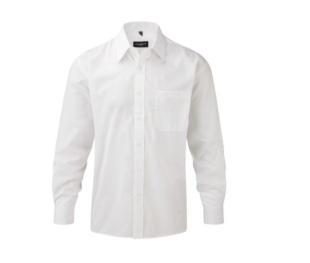 Russell Collection JZ934 - Men's Long Sleeve Polycotton Easy Care Poplin Shirt