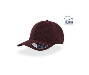 ATLANTIS AT047 - Casquette 6 pans Mid Visor effet chiné Red / Black