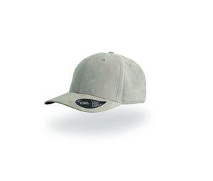 ATLANTIS AT058 - Casquette 6 pans mid visor faux suède Grey