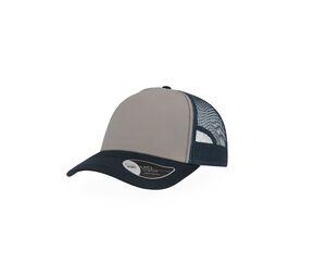 ATLANTIS AT180 - Casquette Rapper en coton canvas Grey / Navy / Navy