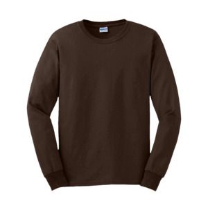 Gildan GN186 - Ultra Cotton Adult Long Sleeve T-Shirt Dark Chocolate