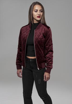 Urban Classics TB1468C - Ladies Diamond Quilt Velvet Jacket