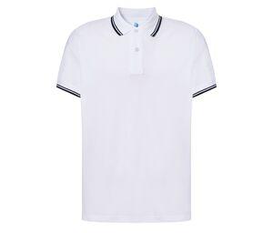 JHK JK205 - Contrasting men's polo shirt White / Navy