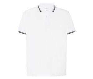 JHK JK205 - Contrasting men's polo shirt White / Black