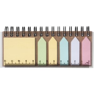 PF Concept 106736 - Spinner spiral notebook with coloured sticky notes Natural