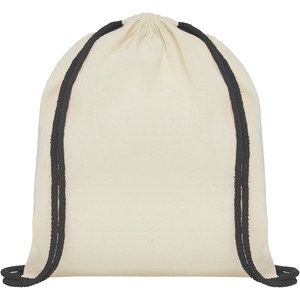 PF Concept 120489 - Oregon 100 g/m² cotton drawstring bag with coloured cords 5L