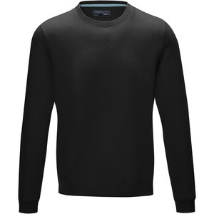 Elevate NXT 37512 - Jasper men’s GOTS organic recycled crewneck sweater Solid Black