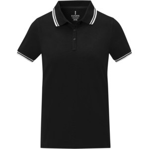 Elevate Life 38109 - Amarago short sleeve women's tipping polo Solid Black