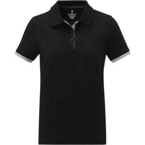 Elevate Life 38111 - Morgan short sleeve women's duotone polo Solid Black