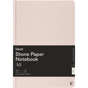 Karst® 107790 - Karst® A5 stone paper hardcover notebook - lined Light Pink