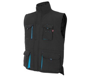 VELILLA V5902 - GILET MATELASSÉ BICOLORE MULTI-POCHES Black / Sky Blue